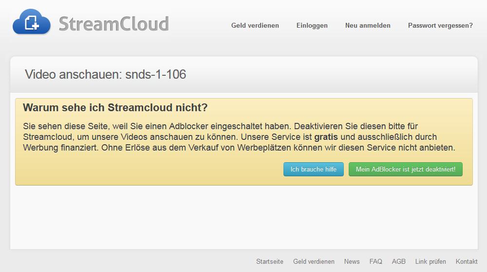 Streamcloud Adblock Streamcloud Adblock