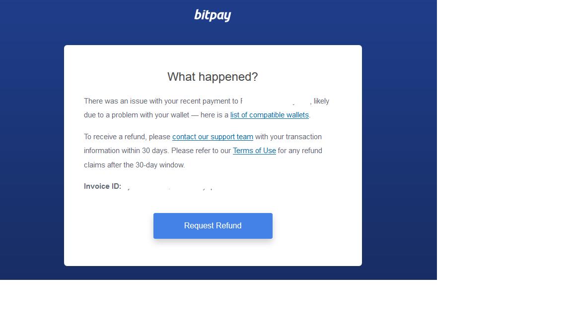 Bitpay Refund - 